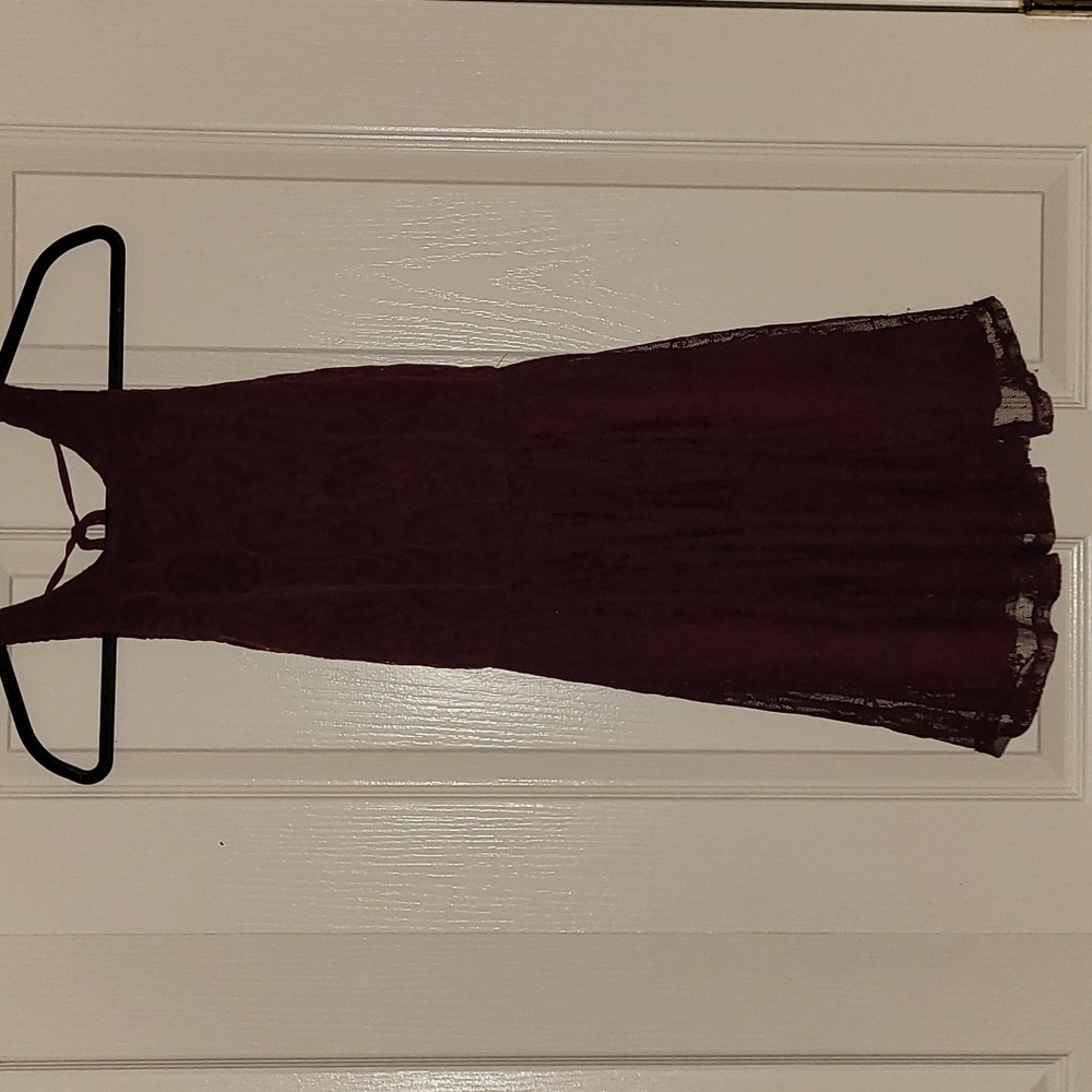 Hollister burgundy lace dress